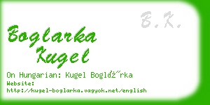 boglarka kugel business card